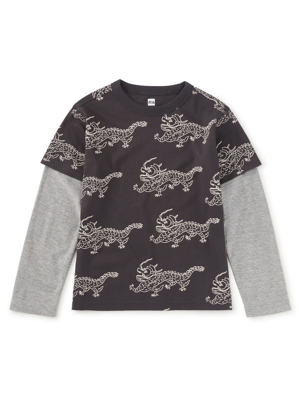 Printed Layered Sleeve Tee