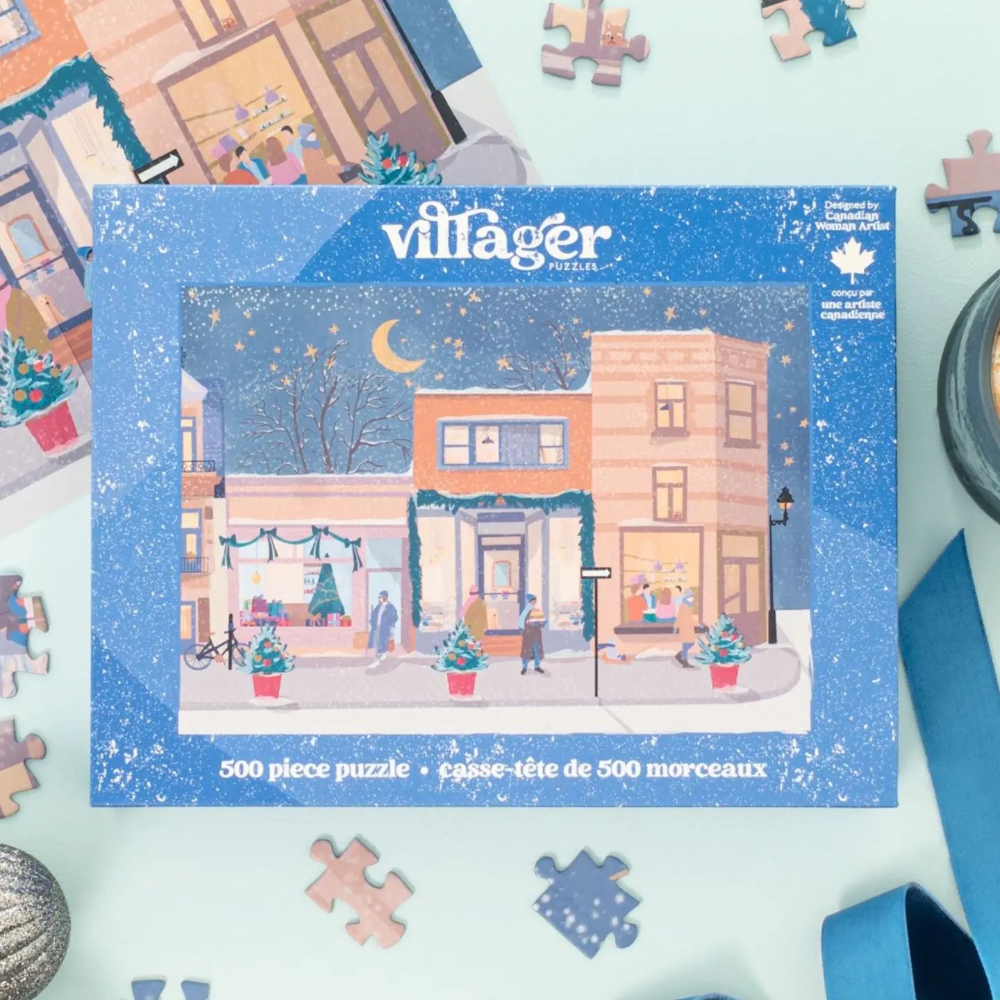 Holiday Streets | 500-Piece Puzzle | Designed in Canada