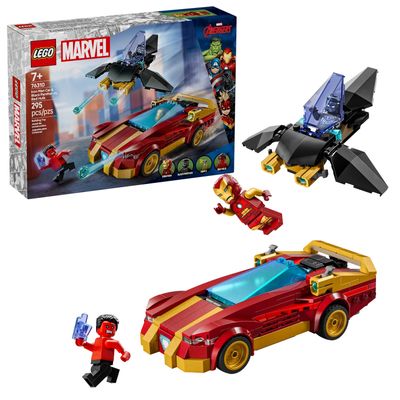 Lego Iron Man Car &amp; Black Panther vs. Red Hulk