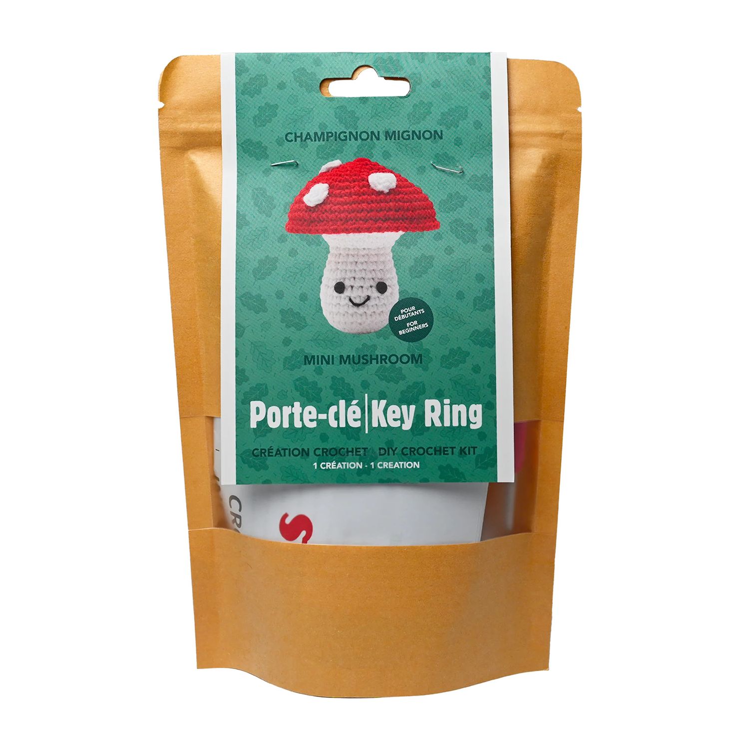 Mini Mushroom DIY Crochet Keyring Kit