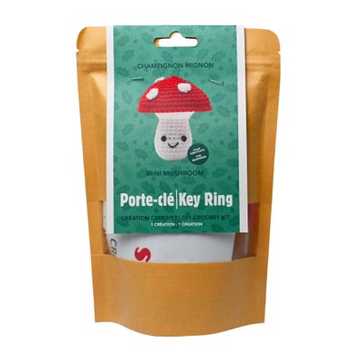 Mini Mushroom DIY Crochet Keyring Kit