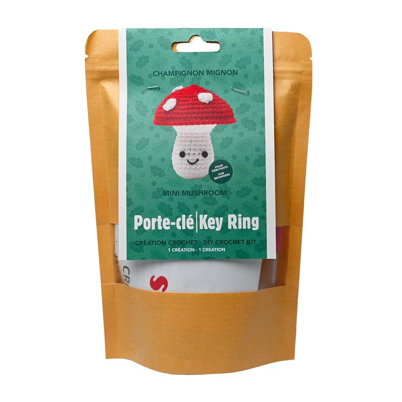Mini Mushroom DIY Crochet Keyring Kit