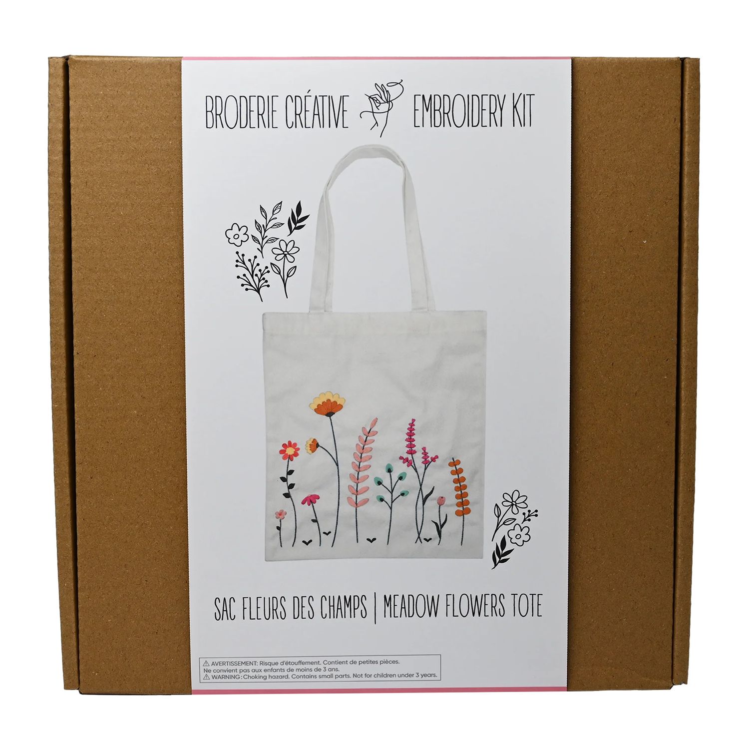 Meadow Flowers Tote Embroidery Kit