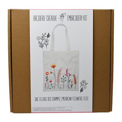 Meadow Flowers Tote Embroidery Kit
