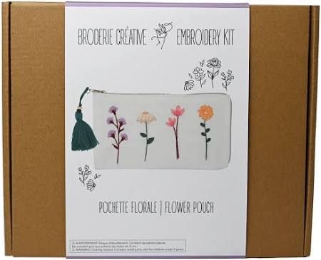 Flower Pouch Embroidery Kit