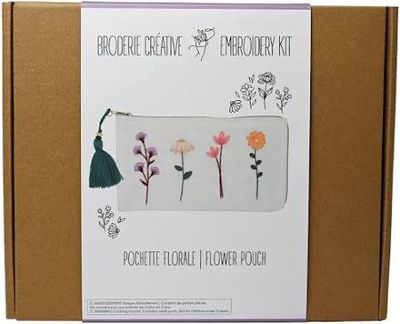 Flower Pouch Embroidery Kit