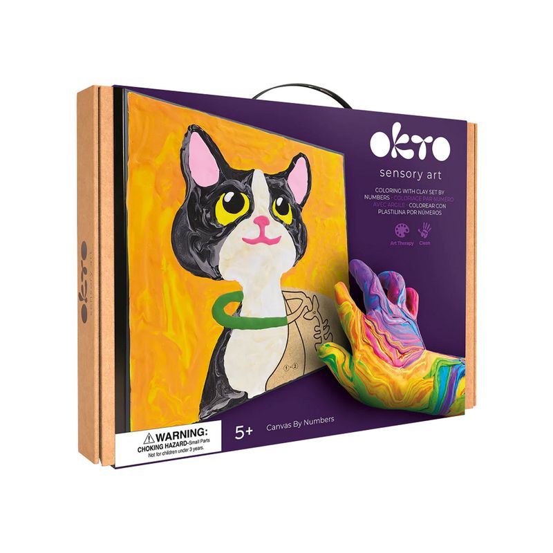 COLORING WITH CLAY BY NUMBERS - CAT