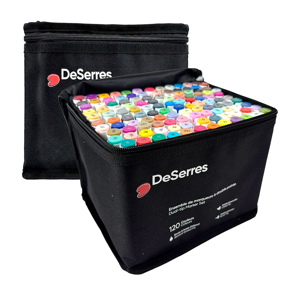 ALCOHOL DUAL-TIP MARKER SET – 120 PIECES