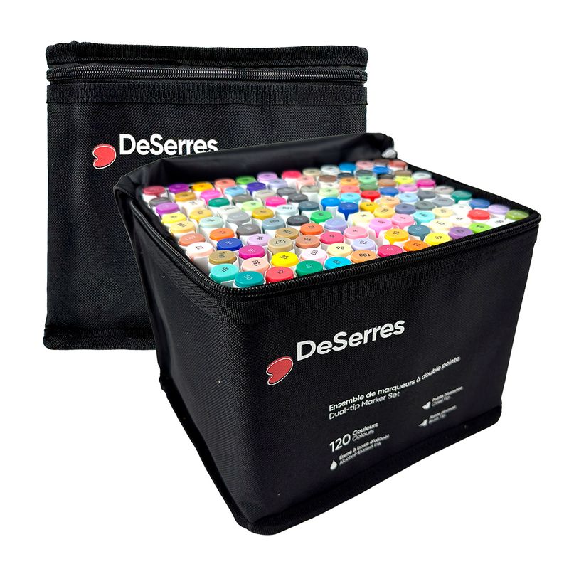 ALCOHOL DUAL-TIP MARKER SET – 120 PIECES