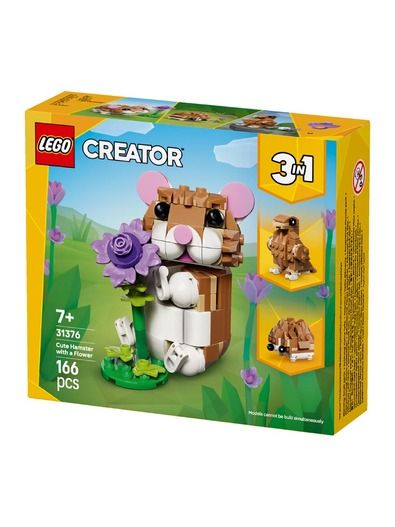 Cute Hamster with a Flower