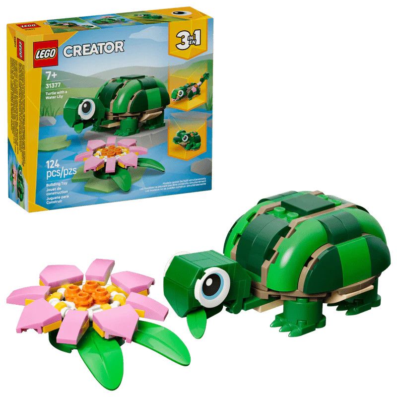 Turtle with a Water Lily