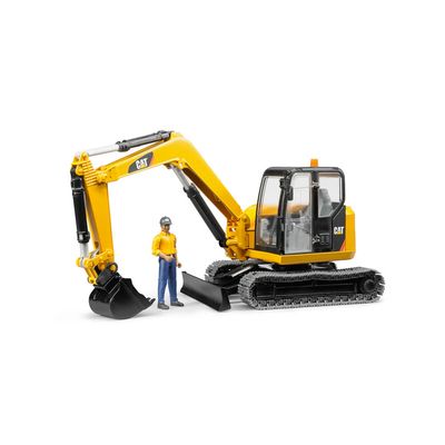 CAT Mini Excavator with worker