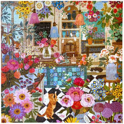 eeboo English Flower Shop 1000 PIECE PUZZLE