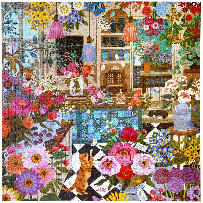 eeboo English Flower Shop 1000 PIECE PUZZLE