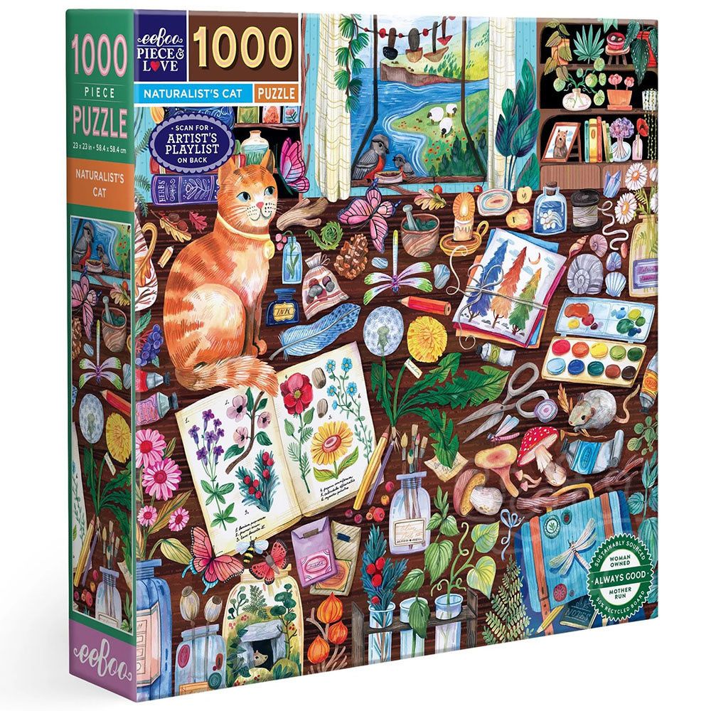 eeboo Naturalist's Cat 1000 PIECE PUZZLE