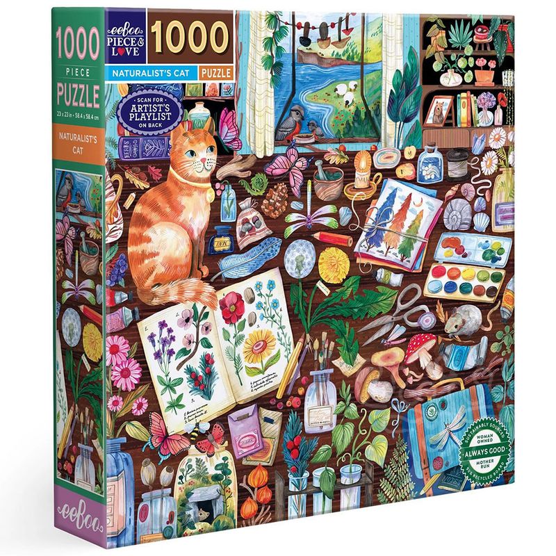 eeboo Naturalist's Cat 1000 PIECE PUZZLE