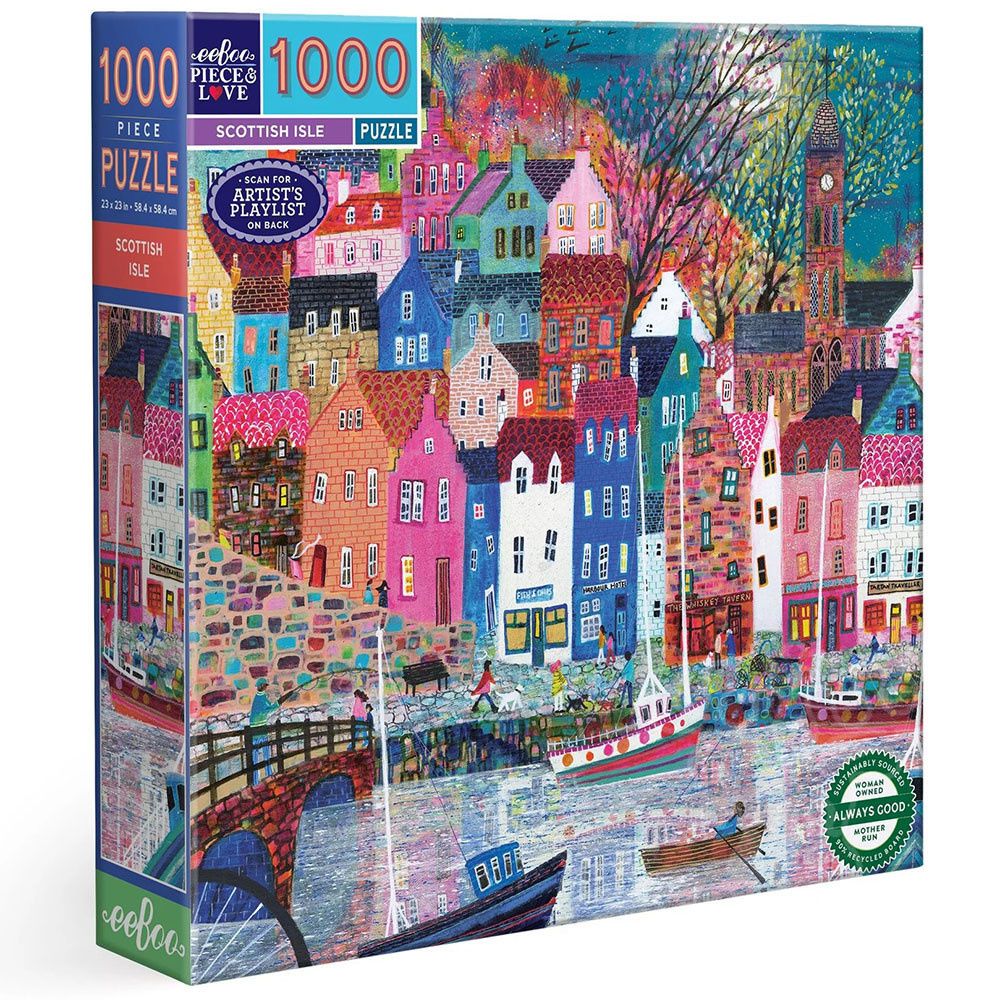 eeboo Scottish Isle 1000 PIECE PUZZLE