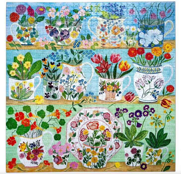 eeboo Floral Cupboard 1000 PIECE PUZZLE