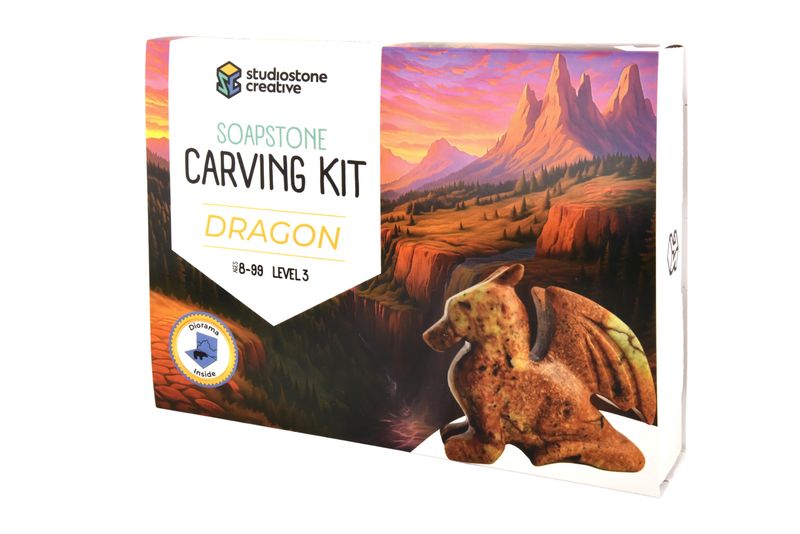 dragon soapstone carving kit