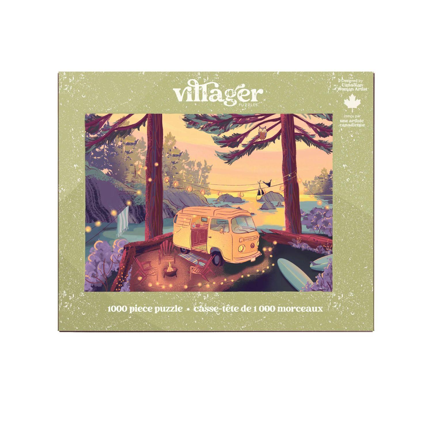 Twilight Campsite | 1000-Piece Puzzle for Adults | Designed in Canada by Capri Sadler