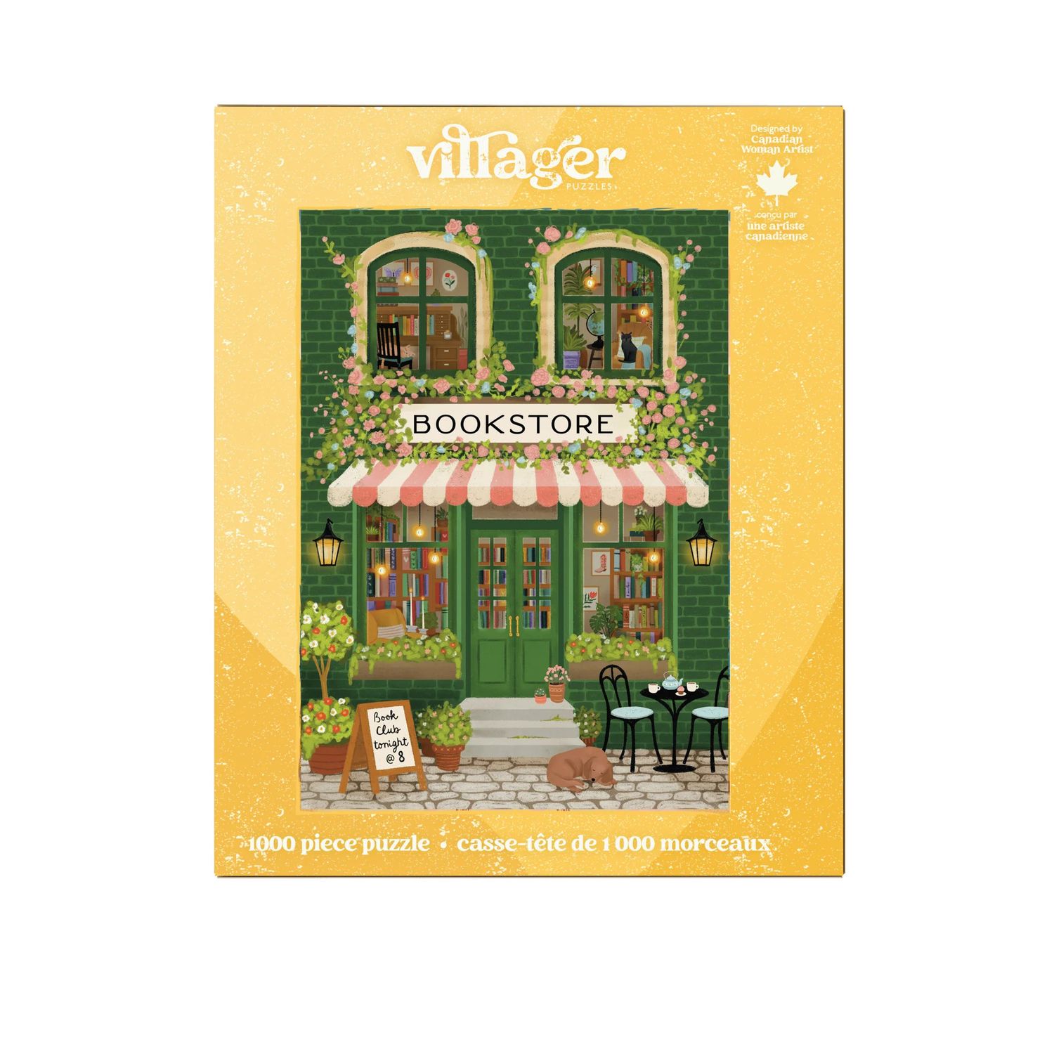 Emerald Bookstore | 1000-Piece Puzzle for Adults | Designed in Canada by Tara Younggren