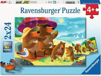 Bear Family Vacations 2x24 Pc Puzzle
