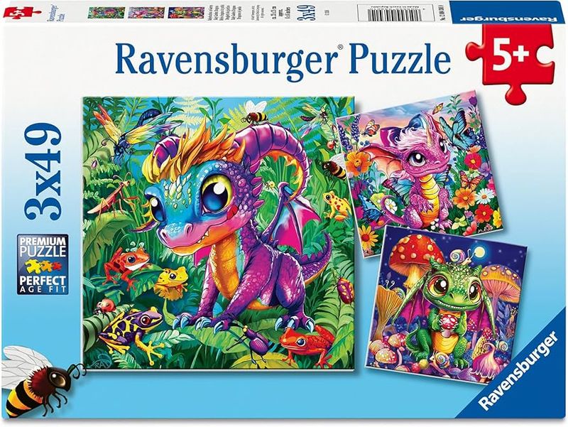 Baby Garden Dragons 3x49 Pc Puzzle