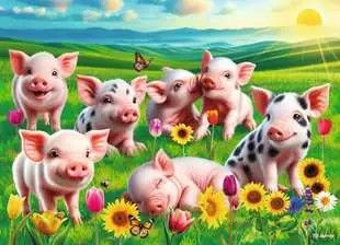 Precious Piglets 60 Pc Puzzle