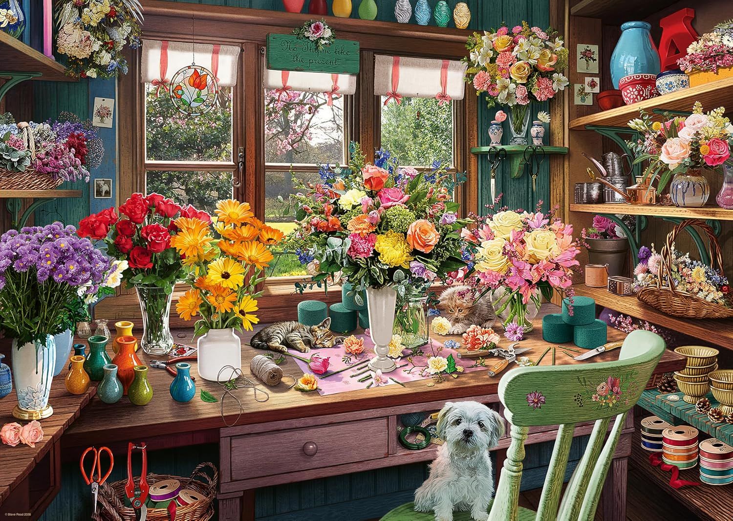 Flower Arranger's Shed 1000 Pc Puzzle