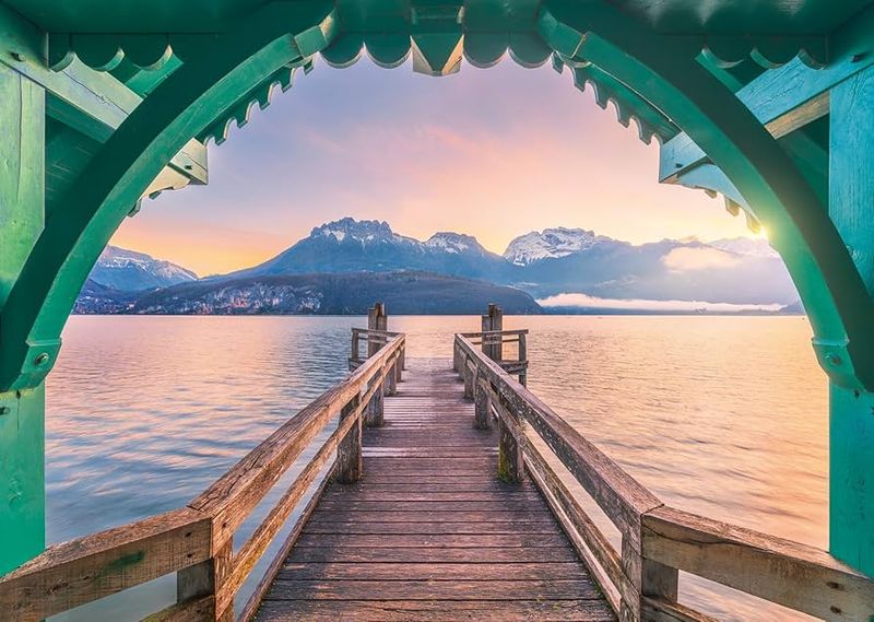 Footbridge at Lac d'Annecy 1000 Pc