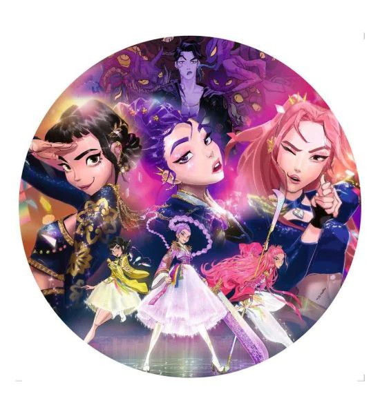 KPop Demon Hunters 500 pc Round Puzzle