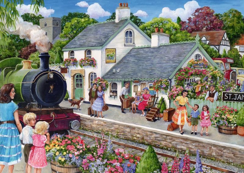 Whistle Stop Cottage 1000 Pc Puzzle