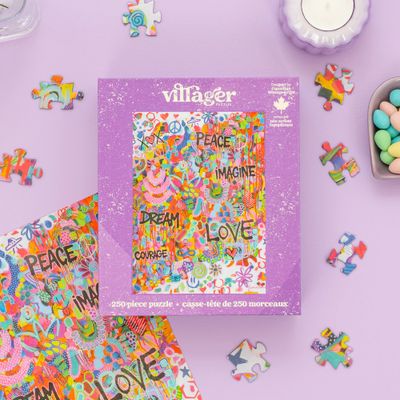 Pink Graffiti | 250 Piece Puzzle | Kids &amp; Adults | Designed in Canada by Jasmine Dhillon