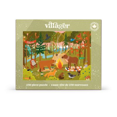 Camp Canadiana | 250 Piece Puzzle | Kids &amp; Adults | Designed in Canada By Emily Kuang