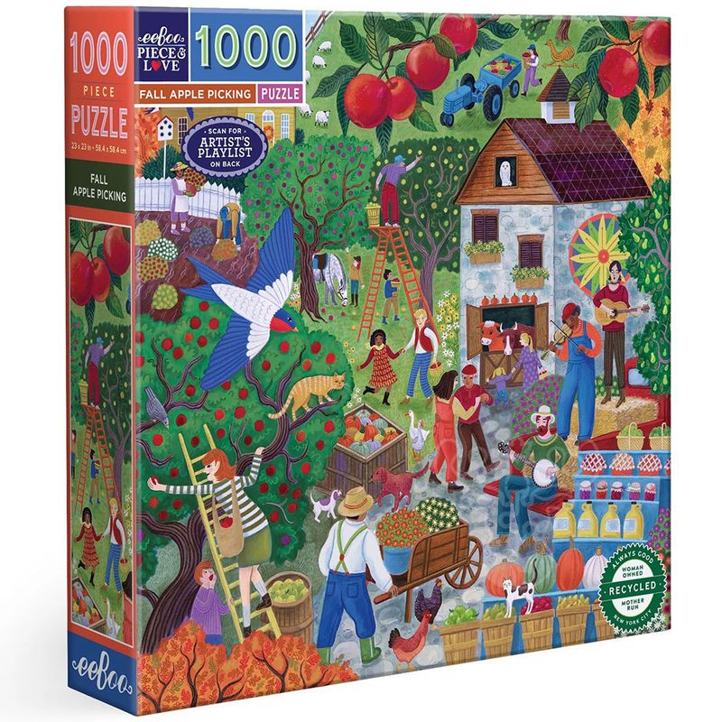 eeboo Fall Apple Picking 1000pc Puzzle