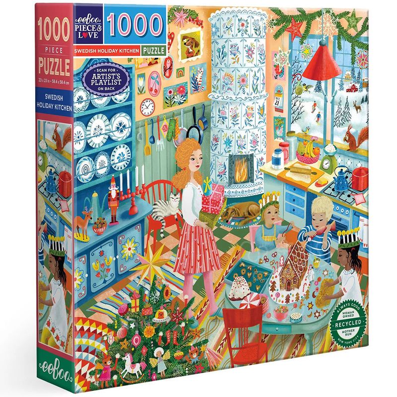 eeboo Swedish Holiday Kitchen  1000pc Puzzle