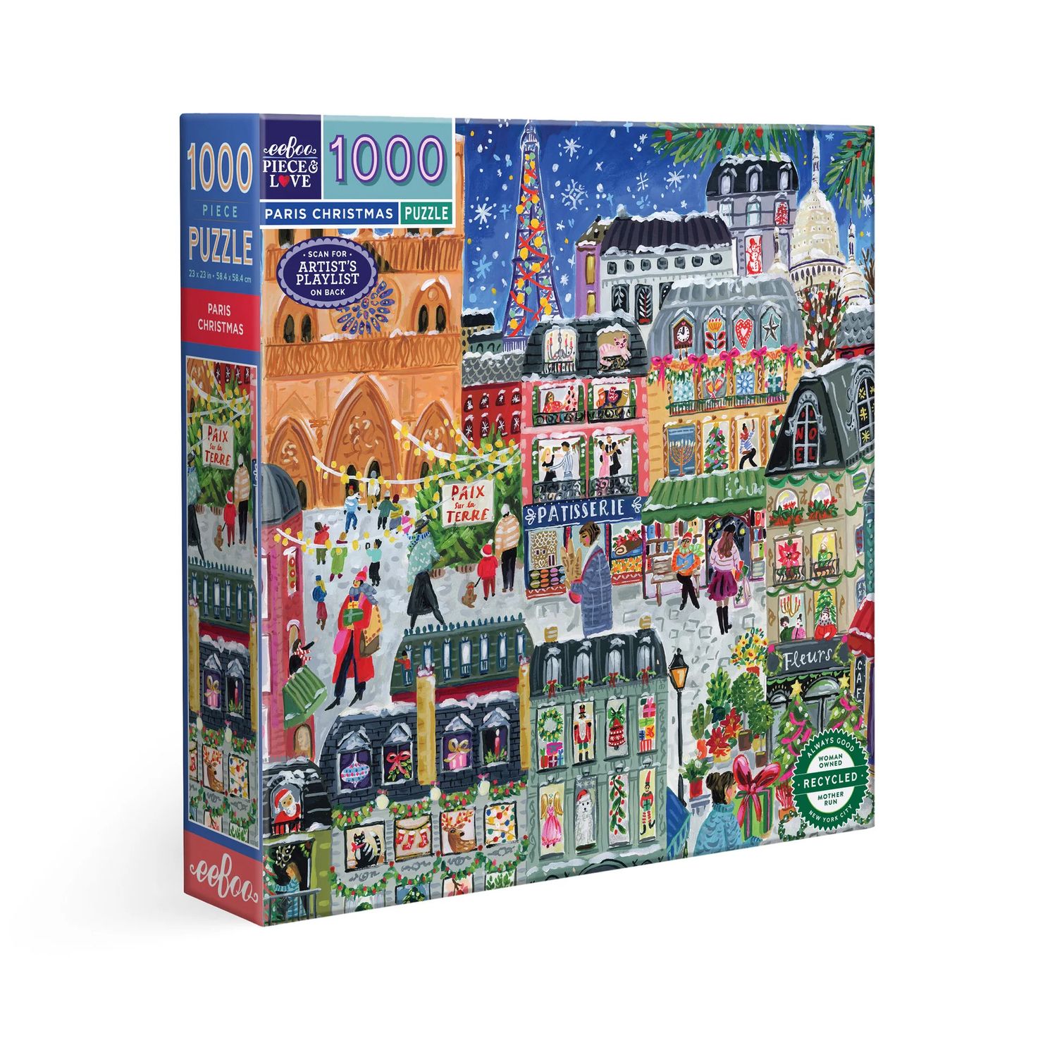 eeboo Paris Christmas 1000pc Puzzle