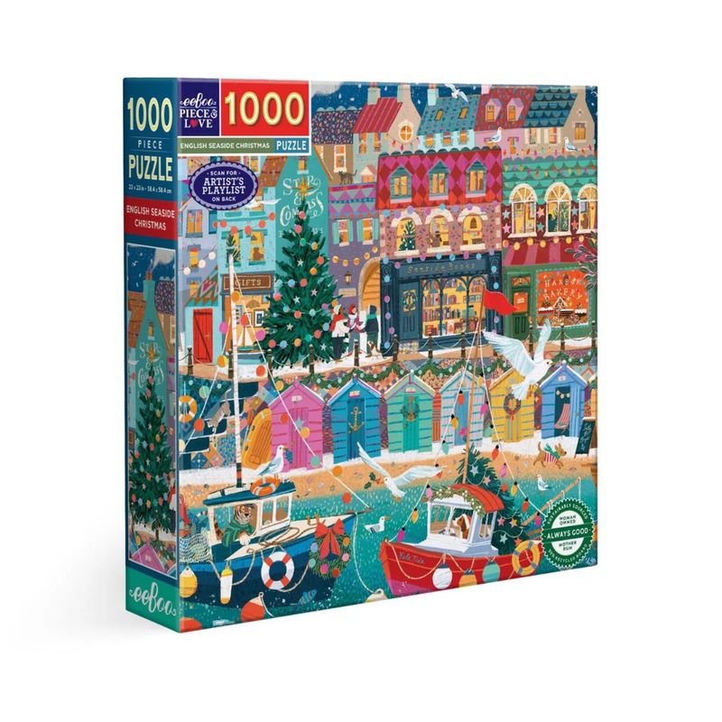 eeboo English Seaside Christmas 1000pc Puzzle