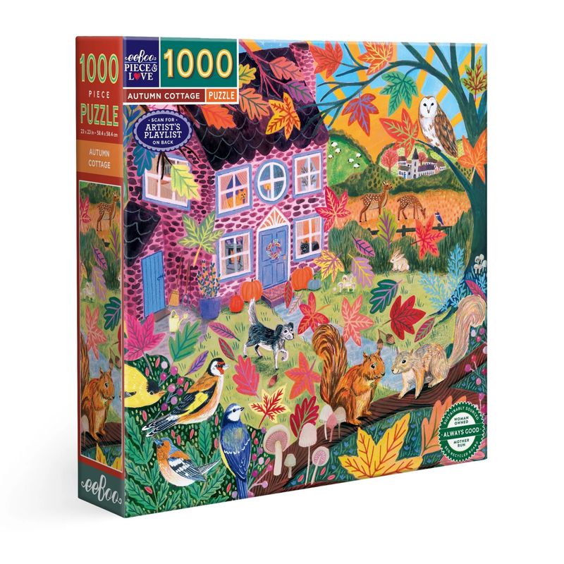 eeboo Autumn Cottage 1000pc Puzzle