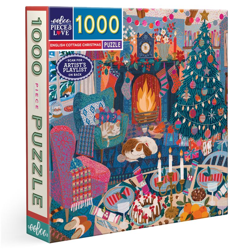 eeboo English Cottage Christmas 1000pc Puzzle