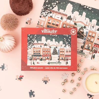 Small Town Holiday | 500-Piece Puzzle for Adults | Designed in Canada by Gloria Wall