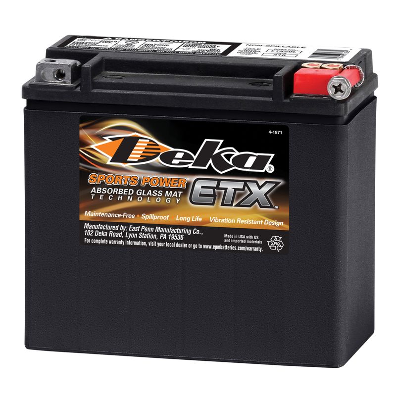 ETX20L Deka 310CCA 17.5Ah/10Ah YTX20L