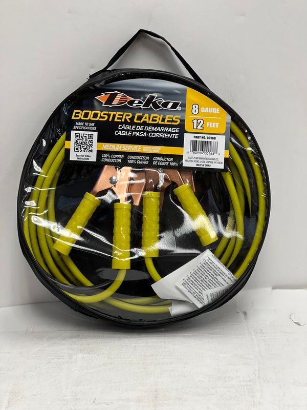 00168 Booster Cable 12Ft. 8Ga.