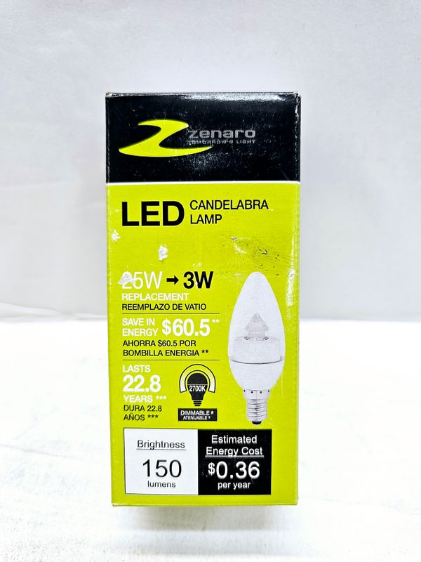 Z-00079 3W Candelabra LED Zenaro