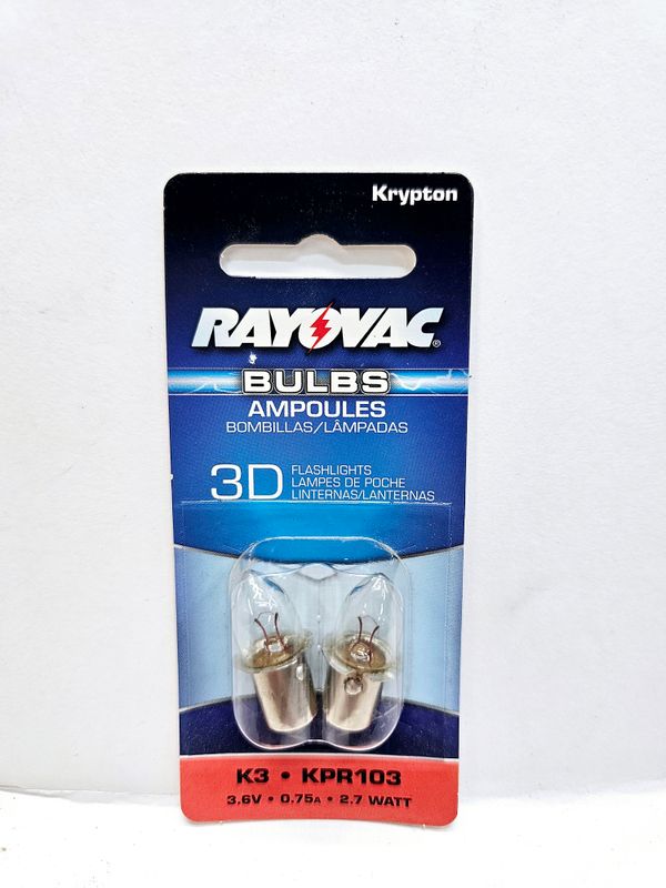 K3-2 Rayovac KPR103 K2 Bulbs