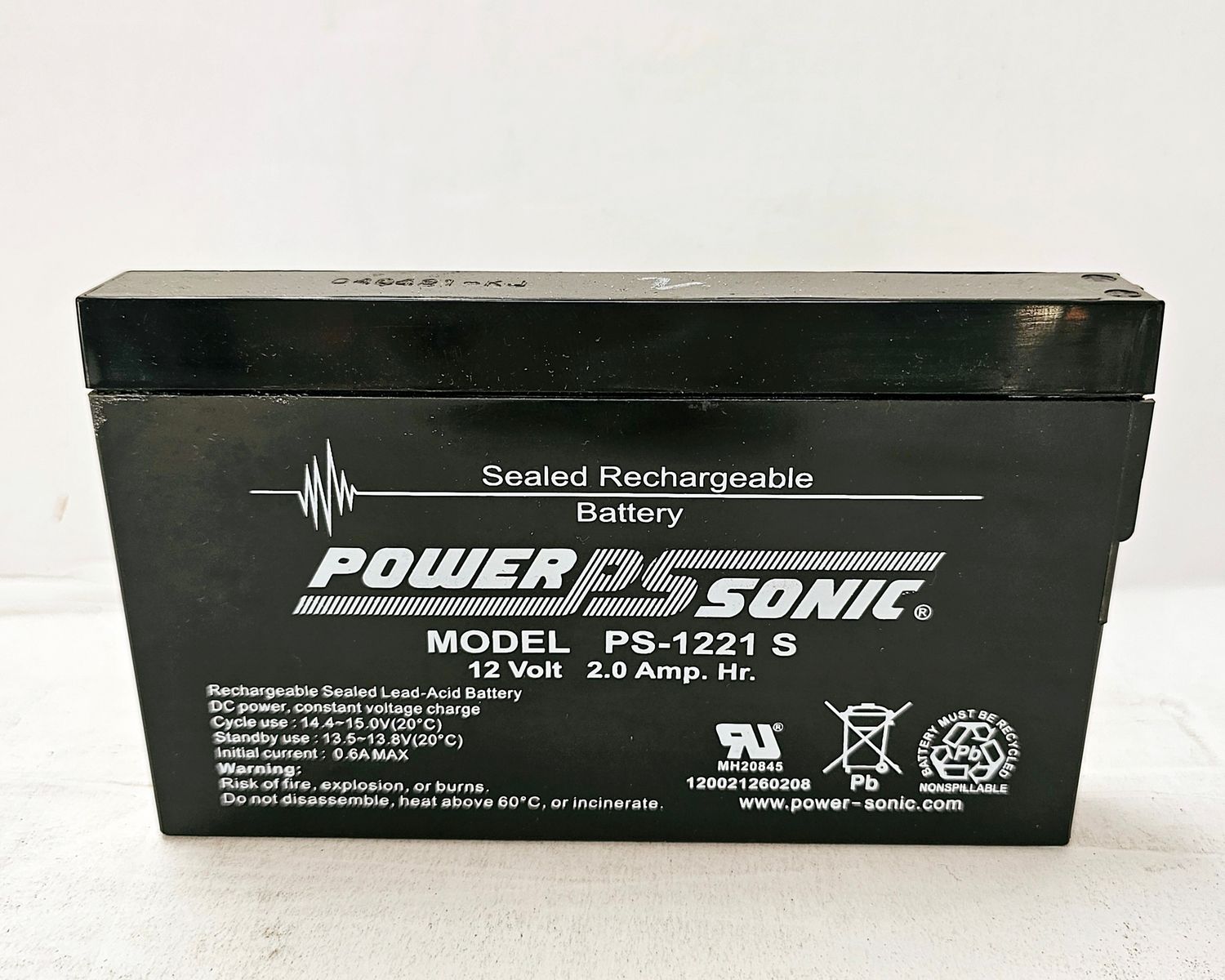 PS-1221S PowerSonic 12V 2.0Ah