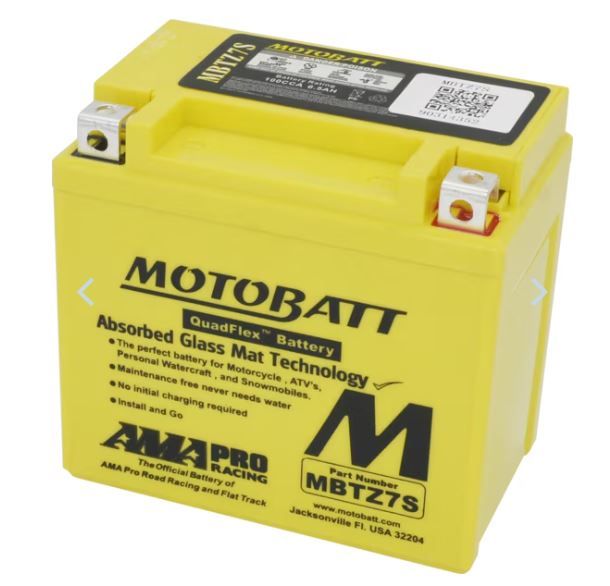 MBTZ7S MOTOBATT 100CCA YTZ7S