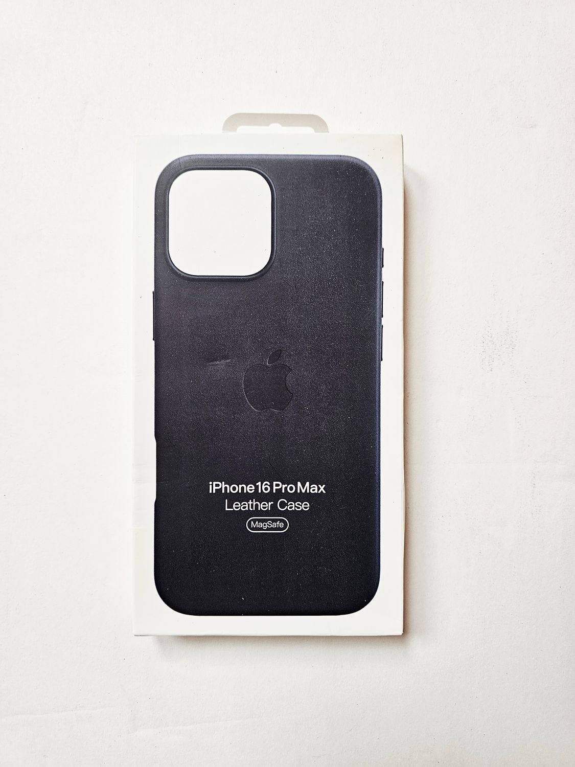 iPhone 16 Pro Max Black Leather Phone Case