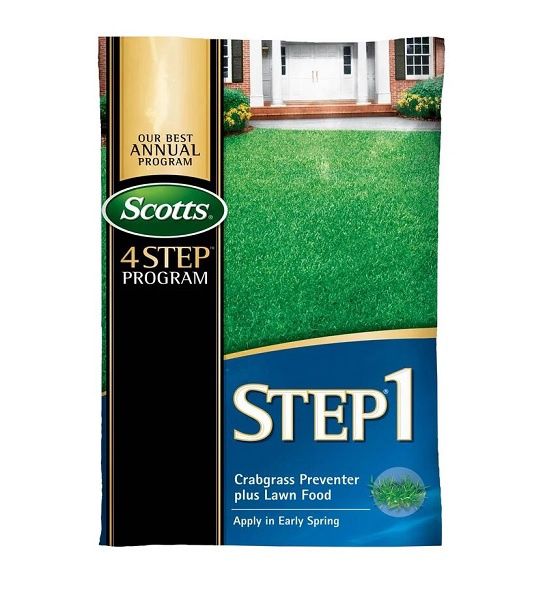 Scotts Step 1 Crabgrass Preventer Plus Lawn Food Bag Covers approx 5000 Sq Ft