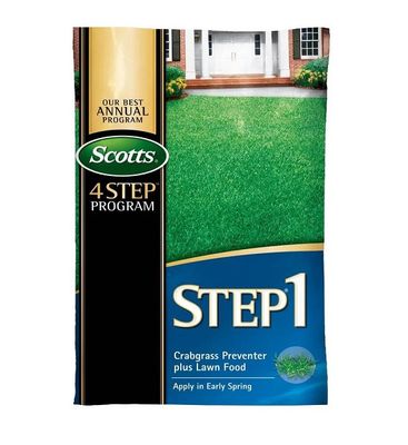 Scotts Step 1 Crabgrass Preventer Plus Lawn Food Bag Covers approx 5000 Sq Ft